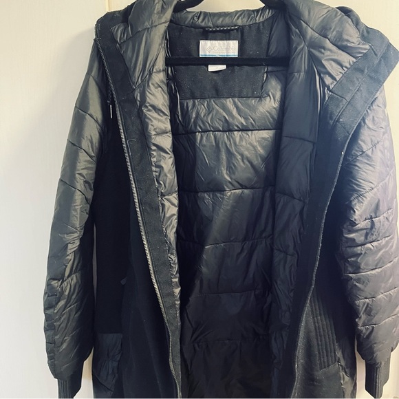 Women’s black COLUMBIA STYLISH & LONG WINTER Coat - Picture 5 of 10